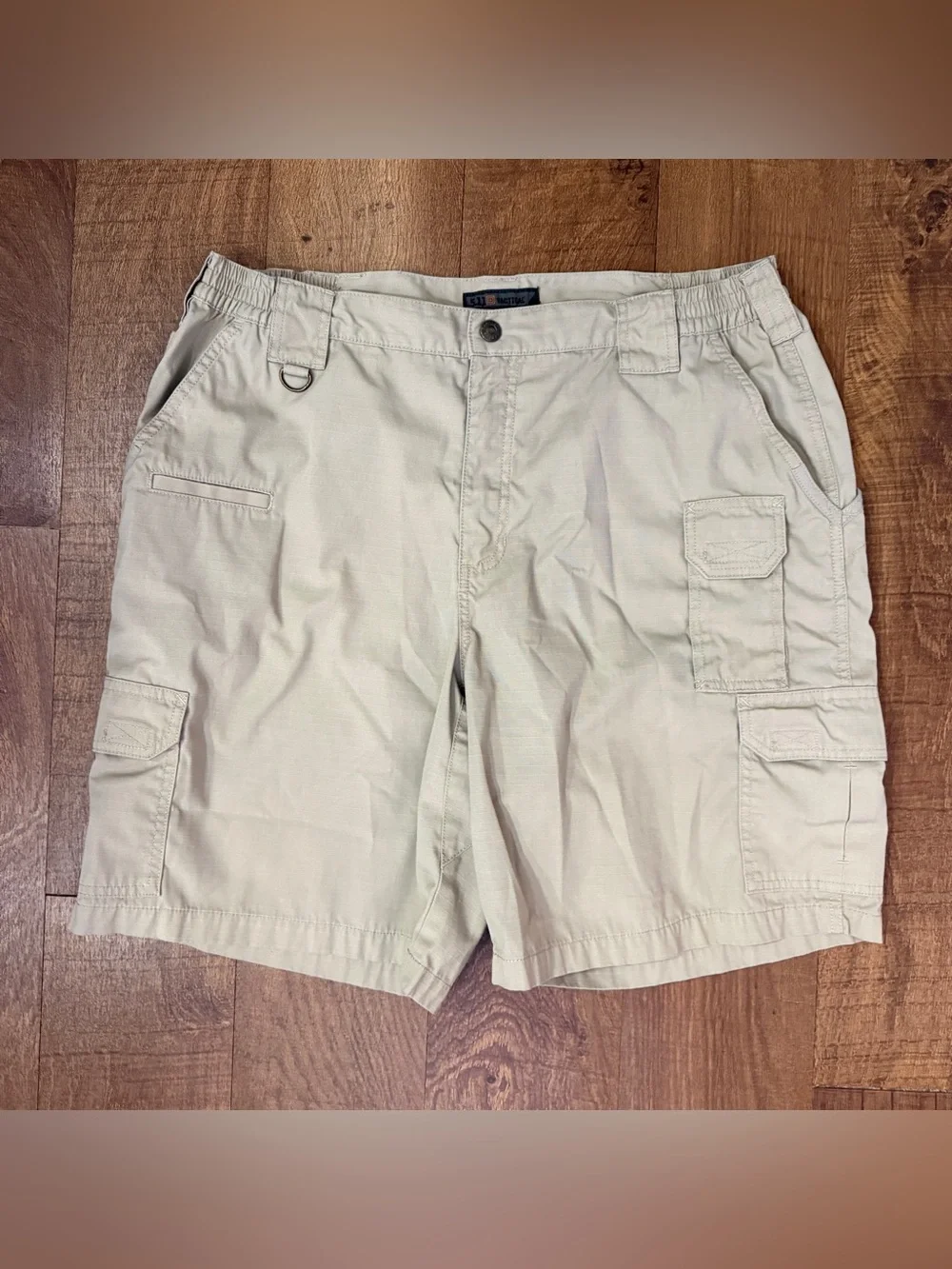 5.11 Tactical Men’s Cargo Shorts Size 38 Khaki Tan Ripstop Utility 9” Inseam